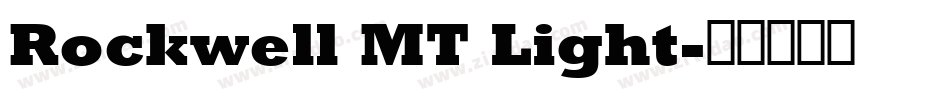 Rockwell MT Light字体转换